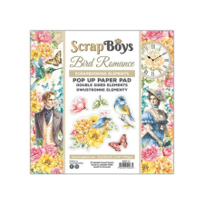 ScrapBoys Kivágóív készlet6&quot; (15 cm) - Bird Romance - Pop Up (24 lap) decoupage papír