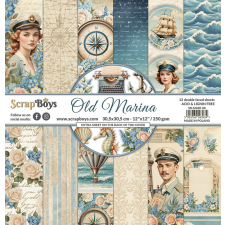 ScrapBoys Old Marina Scrapbook papírkészlet Paper Pad 12&quot; (30 cm) 12 lap decoupage papír