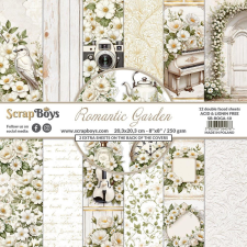 ScrapBoys Romantic Garden Scrapbook papírkészlet Paper Pad 8&quot; (20 cm) 12 lap decoupage papír