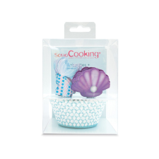Scrapcooking cupcake készítő szett, hableány, 24 db sütés és főzés