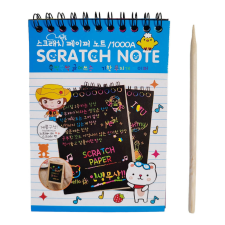  Scratch képkarcoló füzet karctűvel A6 10 lapos -Kék kreatív és készségfejlesztő