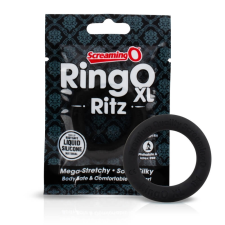  Screaming O Ritz XL - szilikon péniszgyűrű (fekete) péniszgyűrű