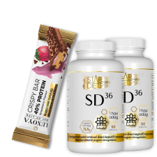 SD36 StarDiets SD36 2x60db + Luxoya crispy bar eper ízű fehérje szelet vitamin és táplálékkiegészítő