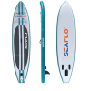 SEAflo BÉRELHETŐ SUP felnőtt 11' Stand Up Paddle felfújható deszka készlet 335x75x15cm dupla anyag réteggel evező pumpa hordtáska uszony bokapánt