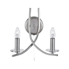 SEARCHLIGHT ASCONA ezüst falikar (SL-4162-2SS) E14 2 izzós világítás