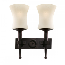 SEARCHLIGHT Cartwheel fekete falikar (SL-0812-2BK) E27 2 izzós IP20 világítás