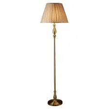  Searchlight Flemish antik bronz álló lámpa barna búrával E27 60W világítás