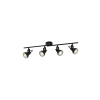 SEARCHLIGHT Focus fekete mennyezeti spotlámpa (SL-1544BK) GU10 4 izzós IP20