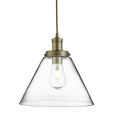 SEARCHLIGHT Pyramid bronz-átlátszó függesztett lámpa (SL-3228AB) E27 1 izzós IP20 világítás