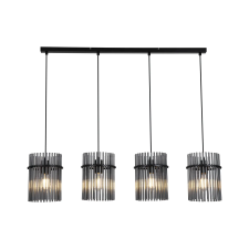 SEARCHLIGHT Swizzle fekete-füstszínű függesztett lámpa (SL-55620-4SM) E27 4 izzós IP20 világítás