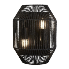 SEARCHLIGHT Wicker fekete fali lámpa (SL-11201-2BK) E27 2 izzós IP20 világítás