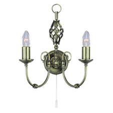 SEARCHLIGHT Zanzibar bronz falikar (SL-8392-2) E14 2 izzós világítás