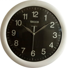 Secco Falióra, 30 cm, SECCO &quot;Sweep Second&quot;, ezüst/fekete falióra