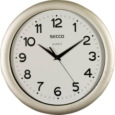 Secco Falióra, 30 cm,  SECCO Sweep Second,ezüst színű keret (DFA022) falióra