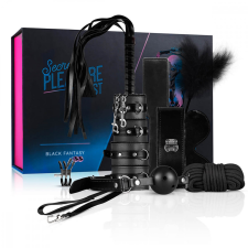 Secret Pleasure Chest Secret Pleasure Chest - haladó BDSM készlet - 14 részes (fekete) bilincs, kötöző