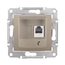  SEDNA telefoncsatlakozó 1xRJ11, titánum burkolattal, keret nélkül ( Schneider electric SDN4101168 ) villanyszerelés
