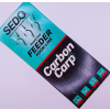 SEDO Carbon Carp Feeder - microszakállas előkötött Feeder előke 6-os horog, 10-mm csalitüske 0,14-es fonott