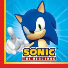 Sega Sonic a sündisznó Sega szalvéta 20 DARABOS, 33x33 cm FSC party kellék
