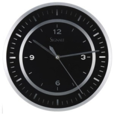 Segnale fém quartz falióra, ezüst - fekete falióra