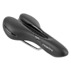 Selle Royal Respiro Loisir Gel Comfort Max Athletic nyereg oldalsó védelemmel és elasztomerrel, fekete, 279x159mm, 429g SELLE ROYAL  Bicikli alkatrészek Kerékpár alkatrészek Kerékpár nyergek