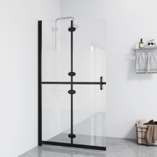Selyemmatt ESG üveg összecsukható zuhanyfal 80 x 190 cm kád, zuhanykabin