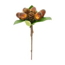  Selyemvirág bogyós levéllel, tobozzal, makkal, betûzõs S/12 dekorációs kellék