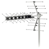 Sencor Kültéri antenna, UHF 470 - 790 MHz, 75 Ohm, SDA-611
