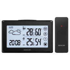 Sencor SWS 2850 433 MHz, LCD fekete meteorológiai állomás időjárásjelző