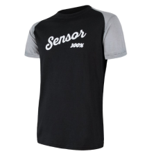 Sensor Férfi póló érzékelő Merino Active PT logó fekete-szürke férfi póló