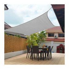 SEO-5568 Napvitorla - árnyékoló teraszra, erkélyre és kertbe szögletes 5x5 m grafitszürke színben - HDPE masszív anyagból kerti bútor