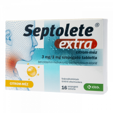 Septolete Extra citrom-méz 3 mg/1 mg szopogató tabletta 16 db gyógyhatású készítmény