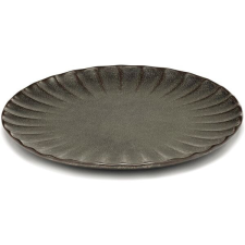 Serax Inku XS 15 cm tányér, zöld tányér és evőeszköz