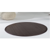 Serena Ø120 cm Kerek bambusz szőnyeg szegéllyel választható sötétre hőkezelt, keményített, természetes barna felület