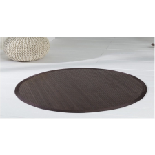 Serena Ø120 cm Kerek bambusz szőnyeg szegéllyel választható sötétre hőkezelt, keményített, természetes barna felület lakástextília