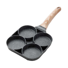 Serpenyő szeparátorral 4 tojáshoz, mini pizza, palacsinta és mások tapadásmentes bevonattal edény