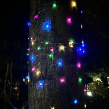 Sersimo Lineáris fényfüzér, 100 LED, 990cm, napelemes töltet, többszínű kültéri világítás
