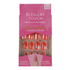  Set 12 Unghii False Elegant Touch, fémes anyag, 02 cseresznye