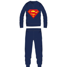 SetinoHungaryKft. Superman férfi vékony pamut pizsama - jersey pizsama - sötétkék - XL