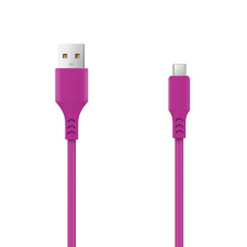 Setty Setty Kábel - USB / MicroUSB lila kábel, 2A kábel és adapter