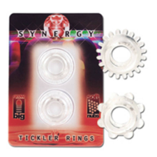 Seven Creations Synergy Tickler Rings Set Of 2 Rings Clear péniszgyűrű