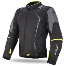 Seventy Degrees SD-JR47 motoros kabát fekete-szürke-fluo sárga motoros kabát
