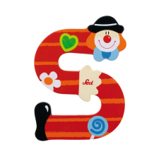 Sevi Fa betű bohócos - S #piros tapéta, díszléc és más dekoráció