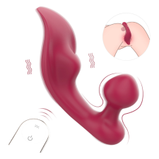 Sex HD Chomper - akkus, vízálló csikló- és anál vibrátor (piros) vibrátorok