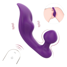 Sex HD Chomper - vízálló csikló- és anál vibrátor (lila) vibrátorok
