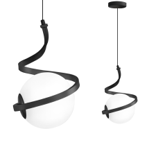 SFERĂ DE STICLĂ SPIRALĂ LAMPĂ SUSPENDATĂ APP1732-1CP BLACK világítás