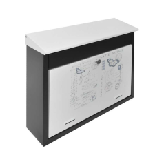 SG postaláda képeslap motívummal, Fekete-fehér postaláda