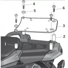 SHAD Top Master rögzítőkészlet - Yamaha SHAD  Vázak, idomok, kiegészítők Doboz konzolok, kiegészítők egyéb motorkerékpár alkatrész