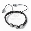  Shamballa karkötő 3 kristály antrazit jwr-1551