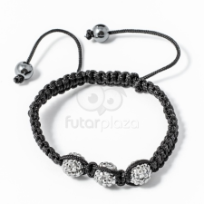 Shamballa karkötő 3 kristály antrazit jwr-1551 karkötő
