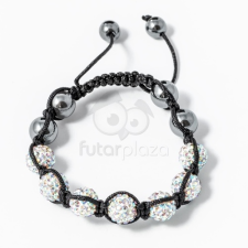 Shamballa karkötő 7 kristály + 4 csakragolyó színjátszó jwr-1560 karkötő